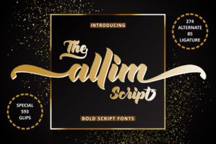 Allim Font: A Bold Script Typeface for Makers