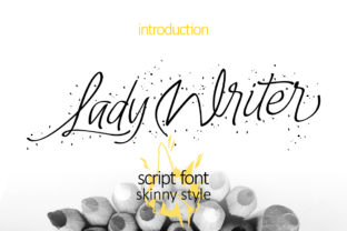 Lady Writer Skinny Font for Modern Web Design