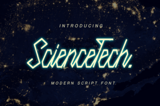Science Tech Font: Modern Script for Business Branding