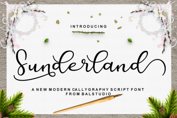 Sunderland Font Review: Bold Script for Web Design